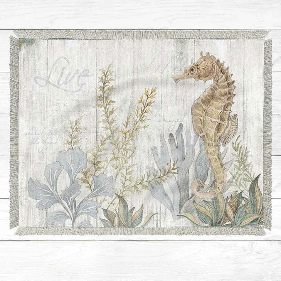 Serene Seahorse Throws
