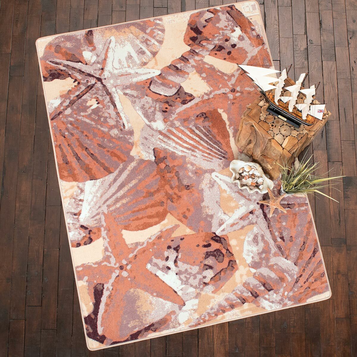 Ocean Mist Coral Rug Collection