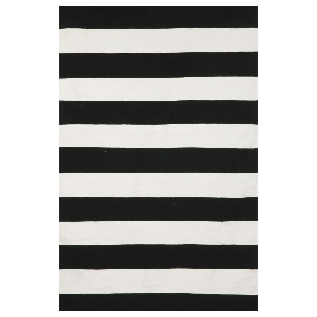 Sorrento Rugby Stripe Black Rug Collection