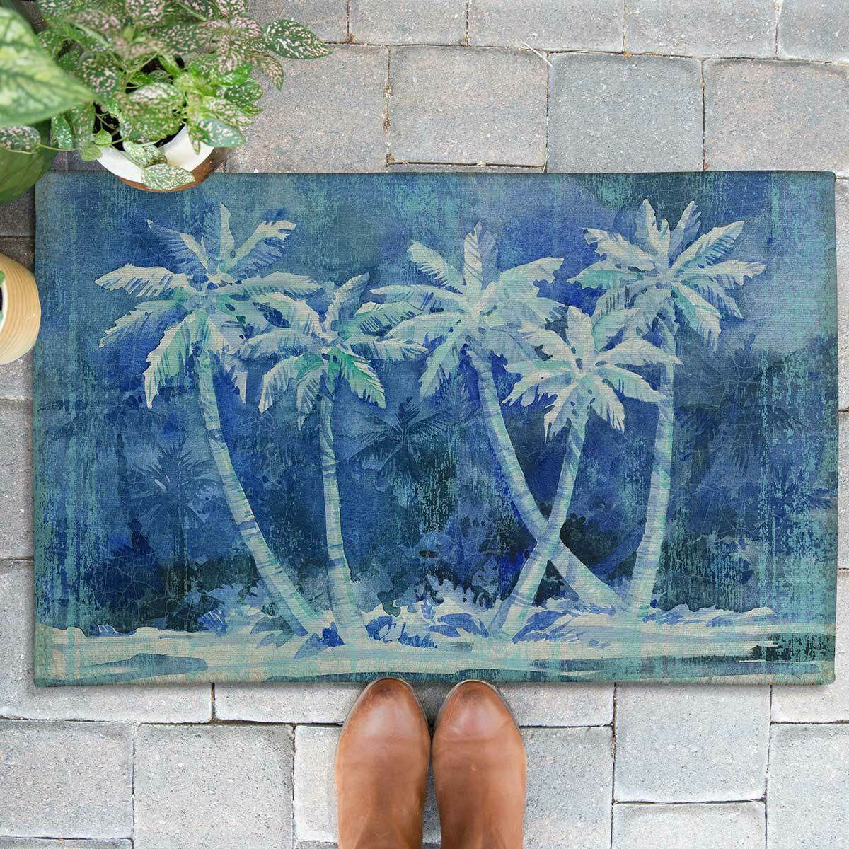 Night Palms Outdoor Rugs