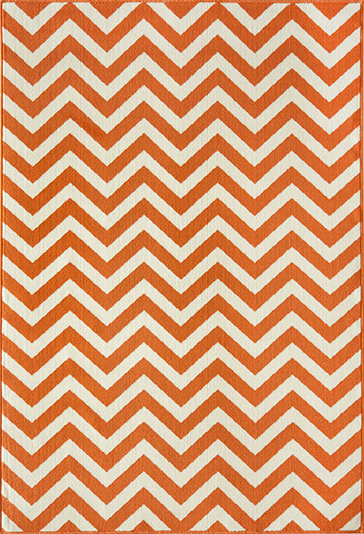 Baja Chevron Orange Rug Collection