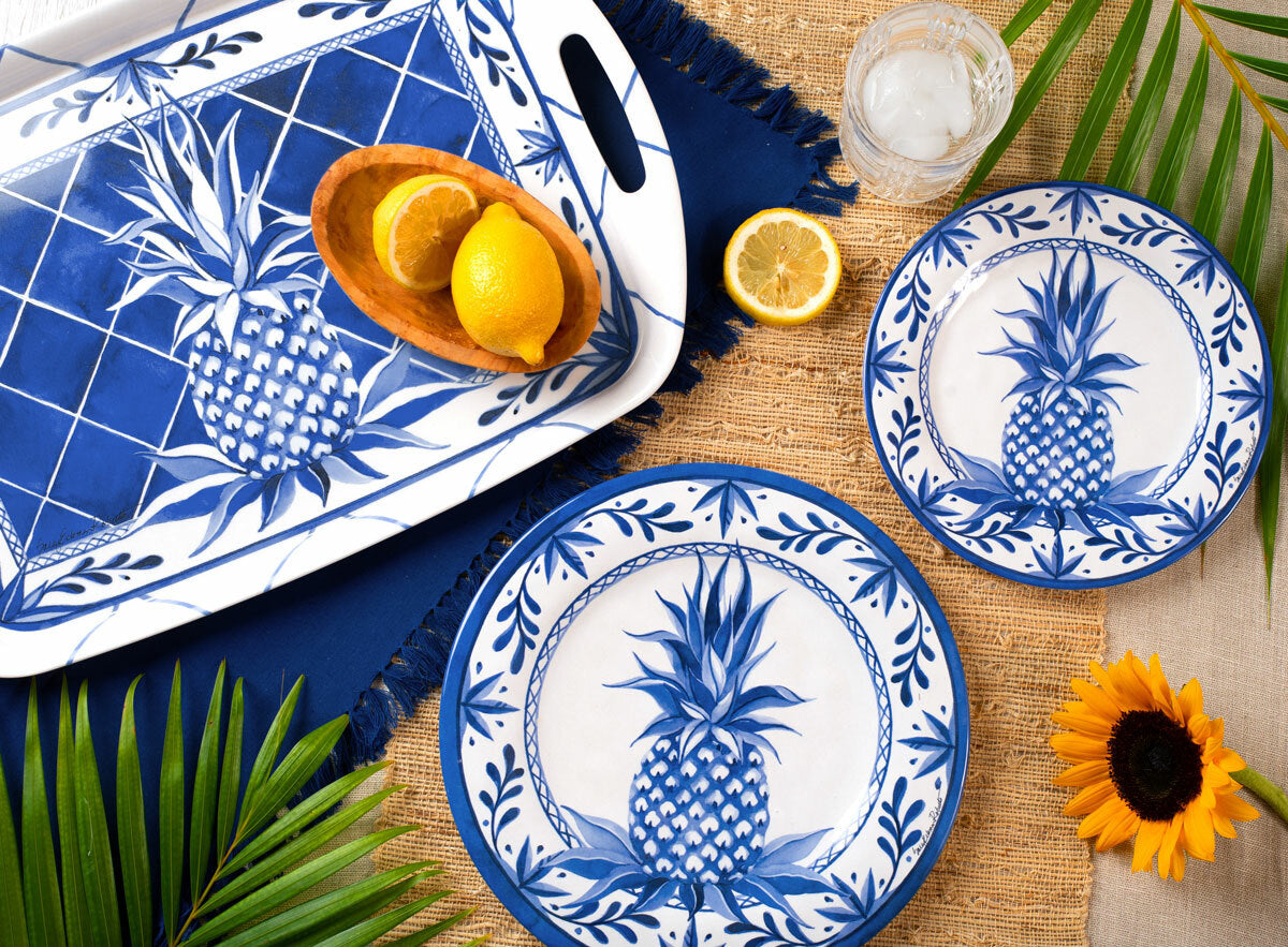 Blue Pineapple Dinnerware Collection