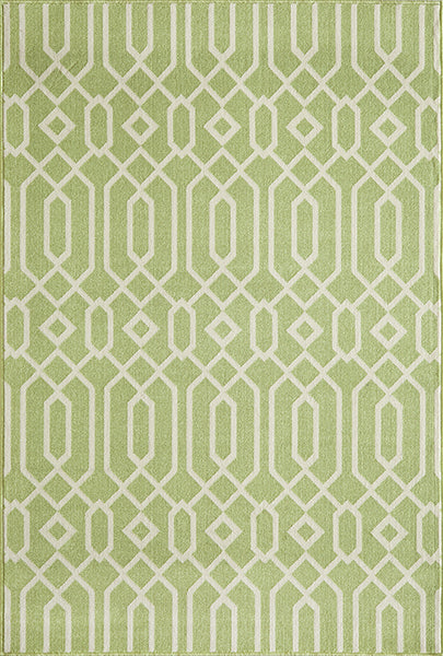 Baja Diamond Geo Green Rug Collection