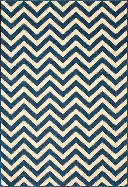 Baja Chevron Navy Rug Collection