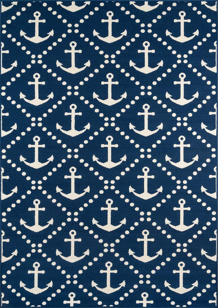 Anchors Away Navy Indoor/Outdoor Rug Collection