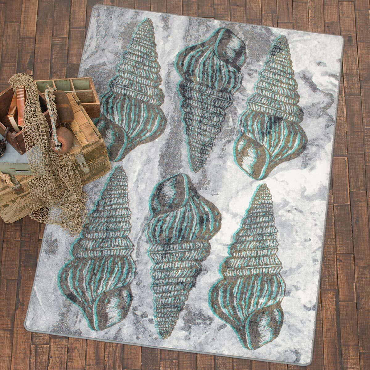 Seashell Impressions Gray Rug Collection