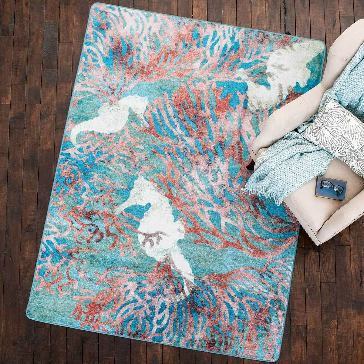 Coral Seahorse Rug Collection