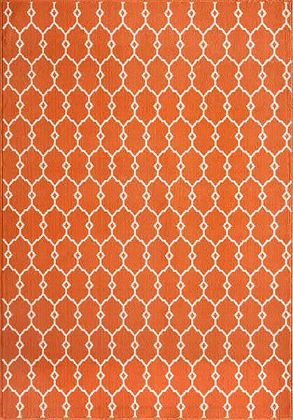 Baja Latticework Orange Rug Collection