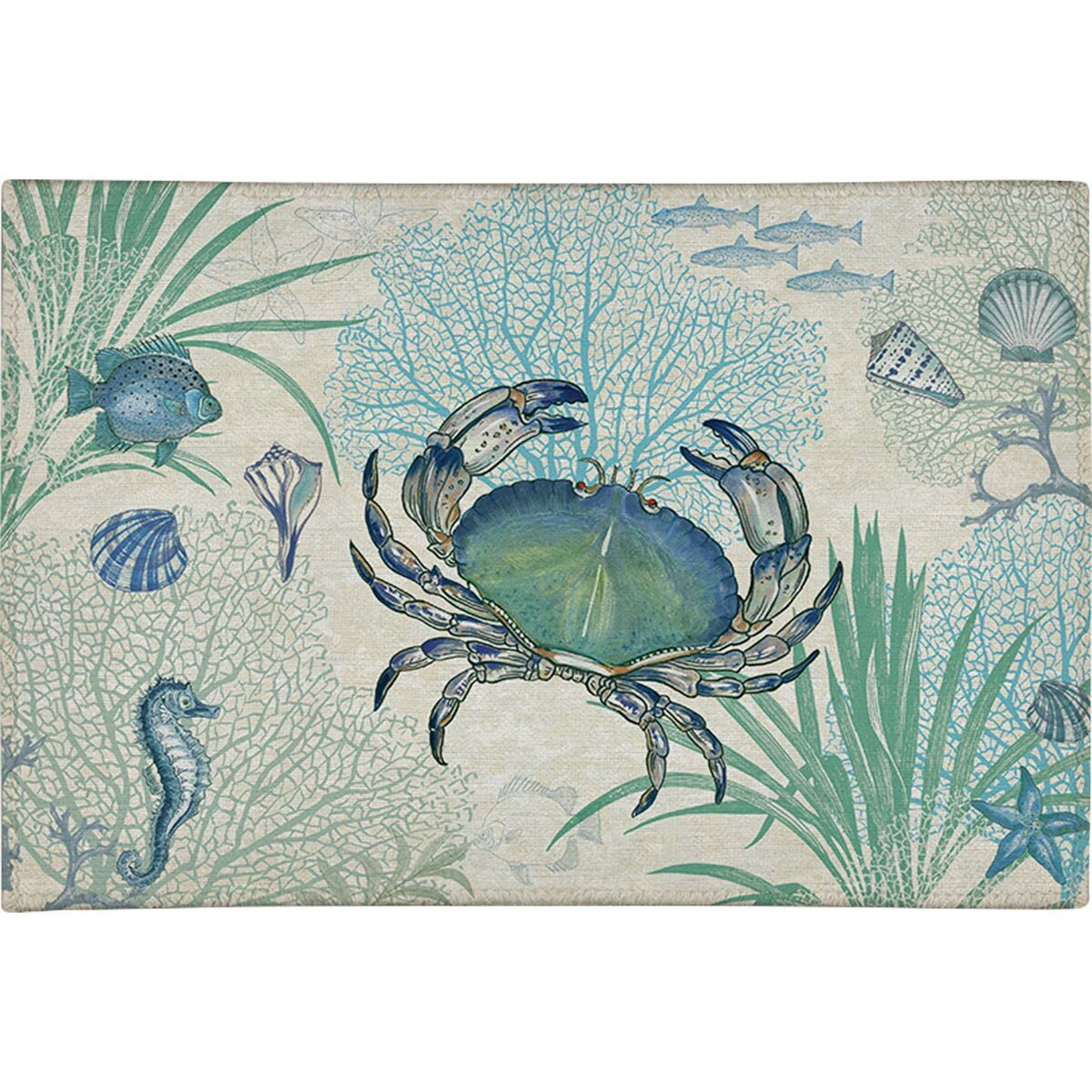 Crab Swim Chenille Rug Collection