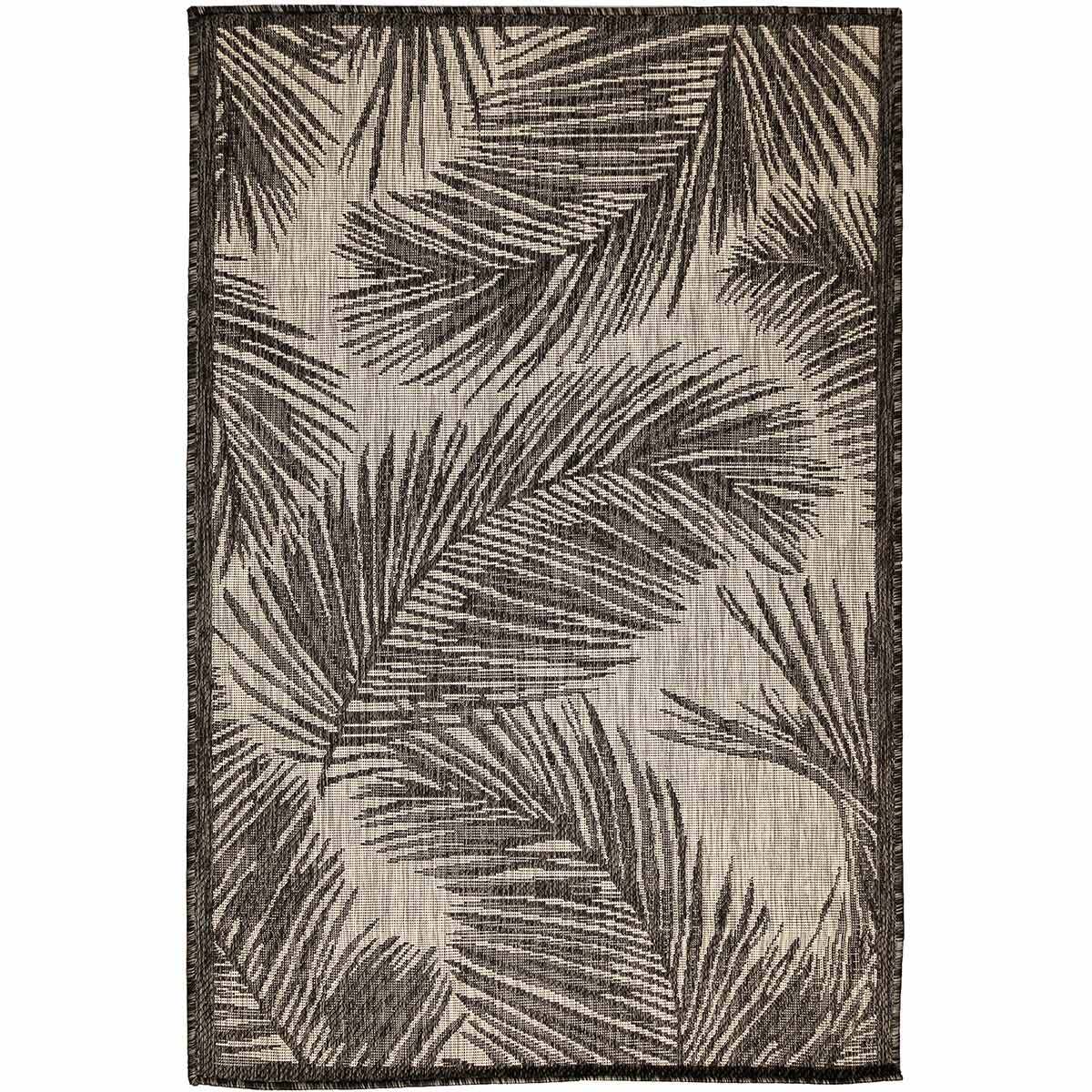 Hermosa Fronds Black Indoor/Outdoor Rug Collection