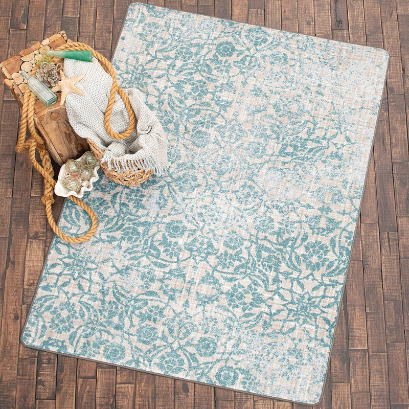 Coastal Breeze Aqua Rug Collection