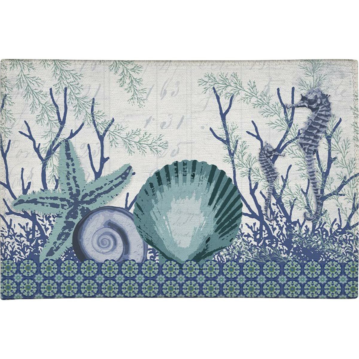 Seafloor Blues Chenille Rug Collection