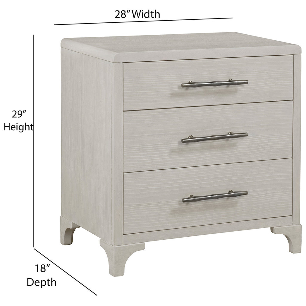 Amalfi 3 Drawer Nightstands with USB - Set of 2 - OUT OF STOCK UNTIL 09/18/2026
