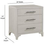 Amalfi 3 Drawer Nightstands with USB - Set of 2 - OUT OF STOCK UNTIL 09/18/2026