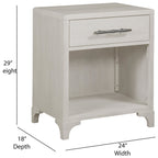 Amalfi 1 Drawer Nightstand with USB - OUT OF STOCK UNTIL 09/18/2026