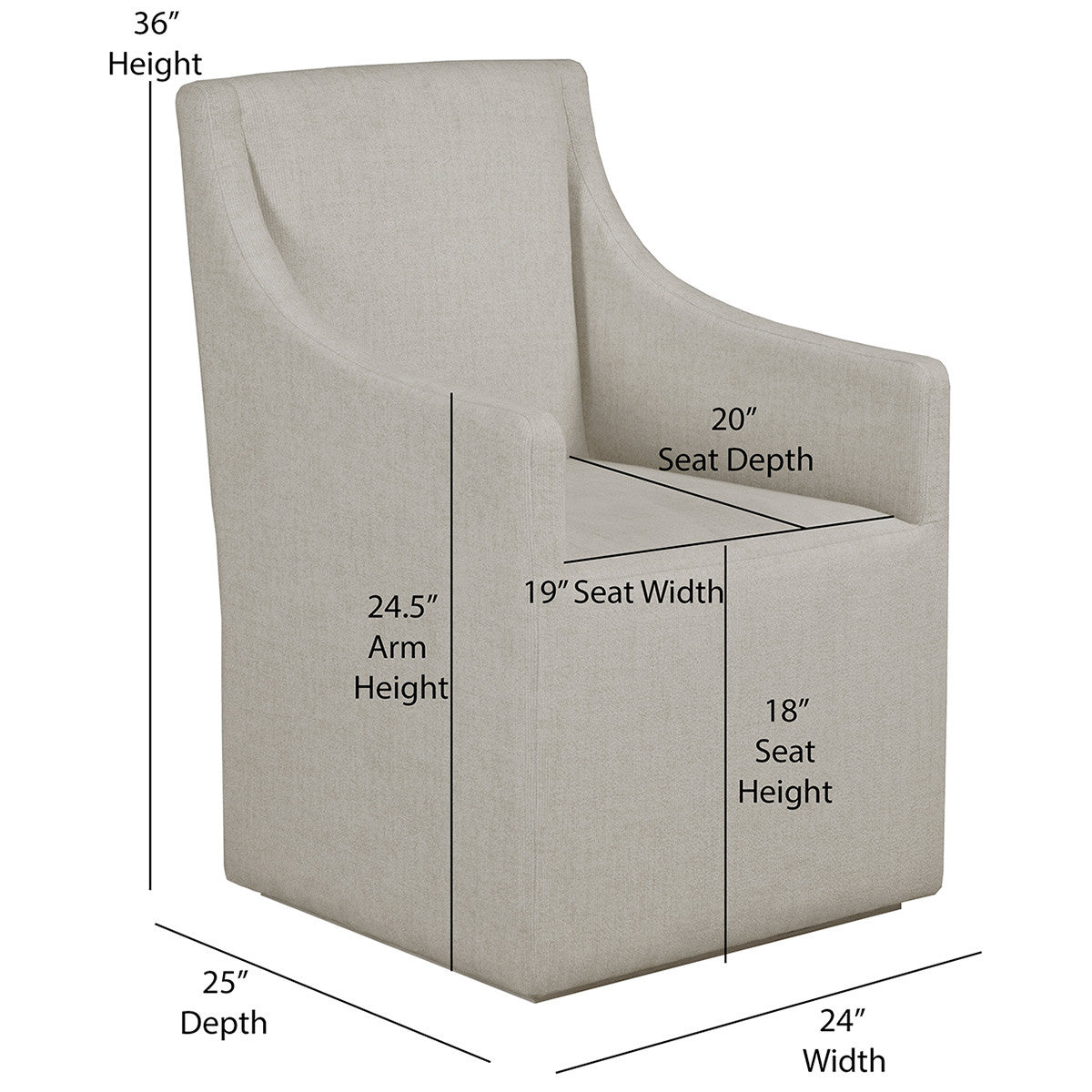 Amalfi Upholstered Arm Chair - OUT OF STOCK UNTIL 09/18/2026