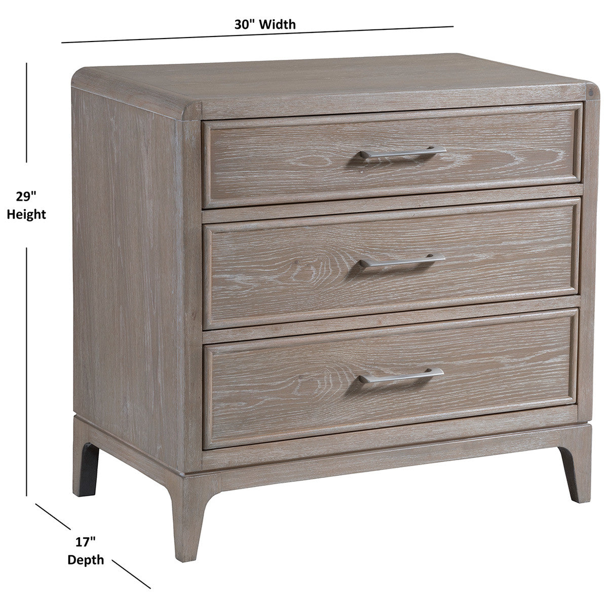 Portmore 3 Drawer Nightstand