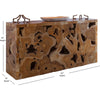 Natural Form Teak Rectangular Console Table