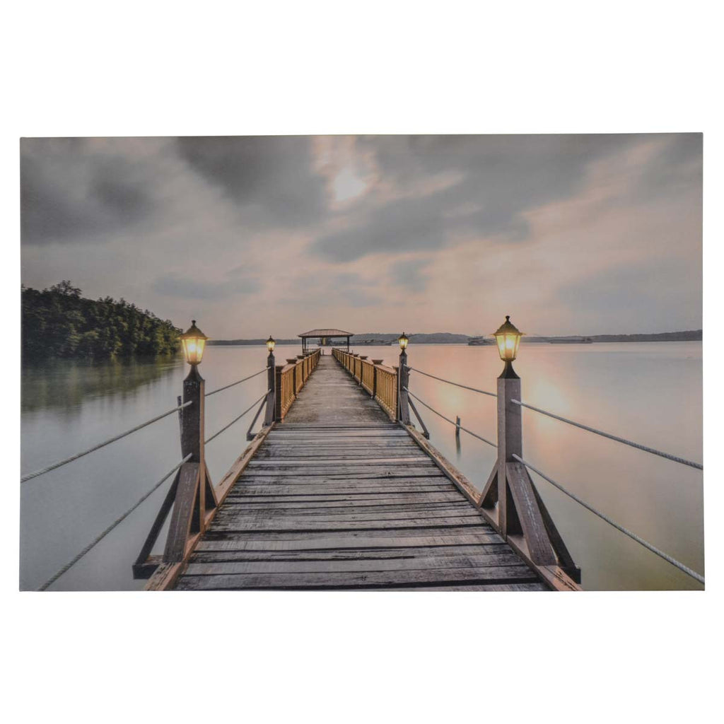 Lakeside Dock Light Up Wall Art