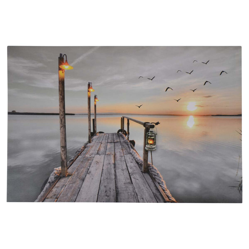 Sunset By The Sea Light Up Wall Art