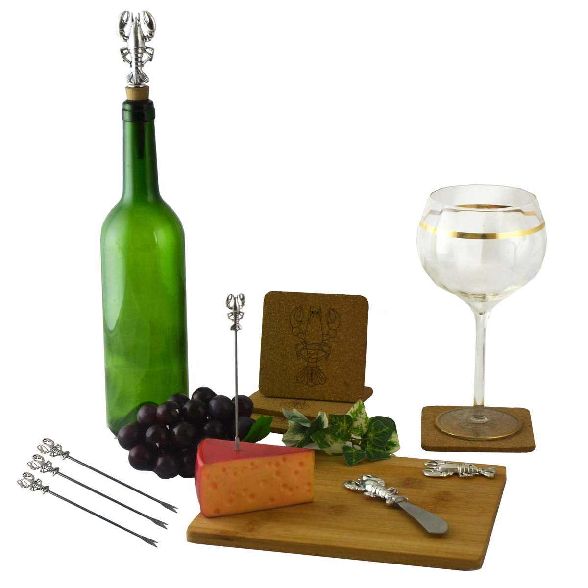Nautical Lobster Wine & Cheese 11 Pc. Set