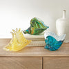 Spiral Teal Glass Conch Shell