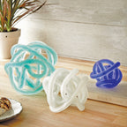 Ocean Knot Art Glass Figurine - Turquoise