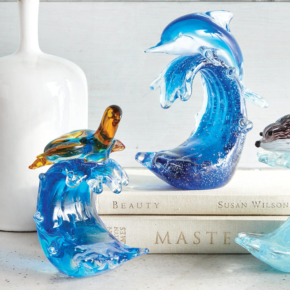 Turtle Wave Rider Glass Sculpture