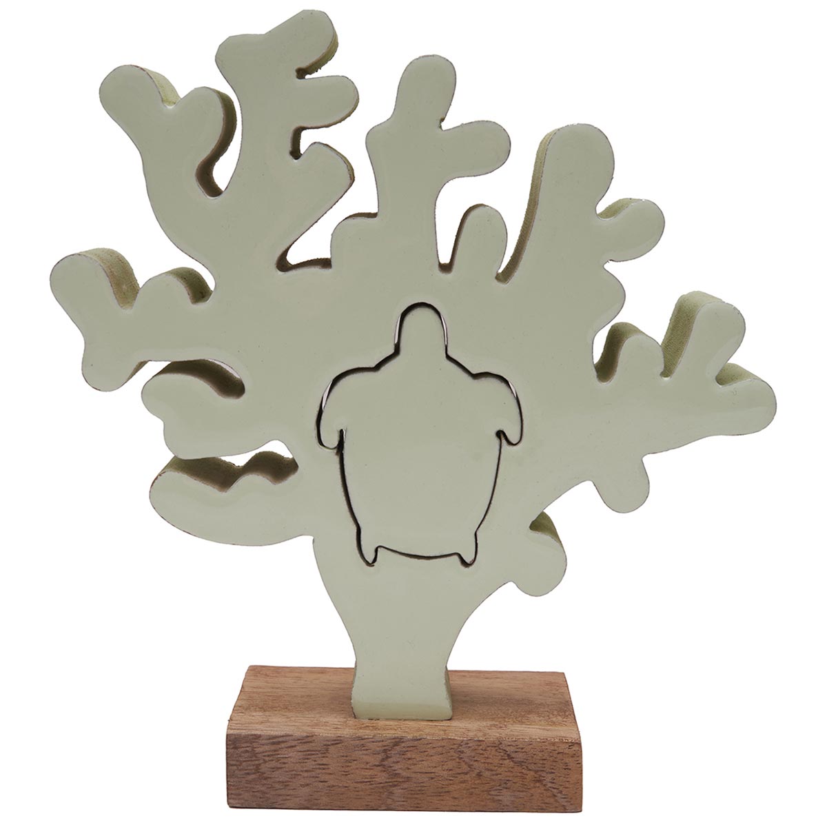 Nested Coral & Turtle Sculpture