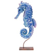 Blue Seahorse Glass Figurine