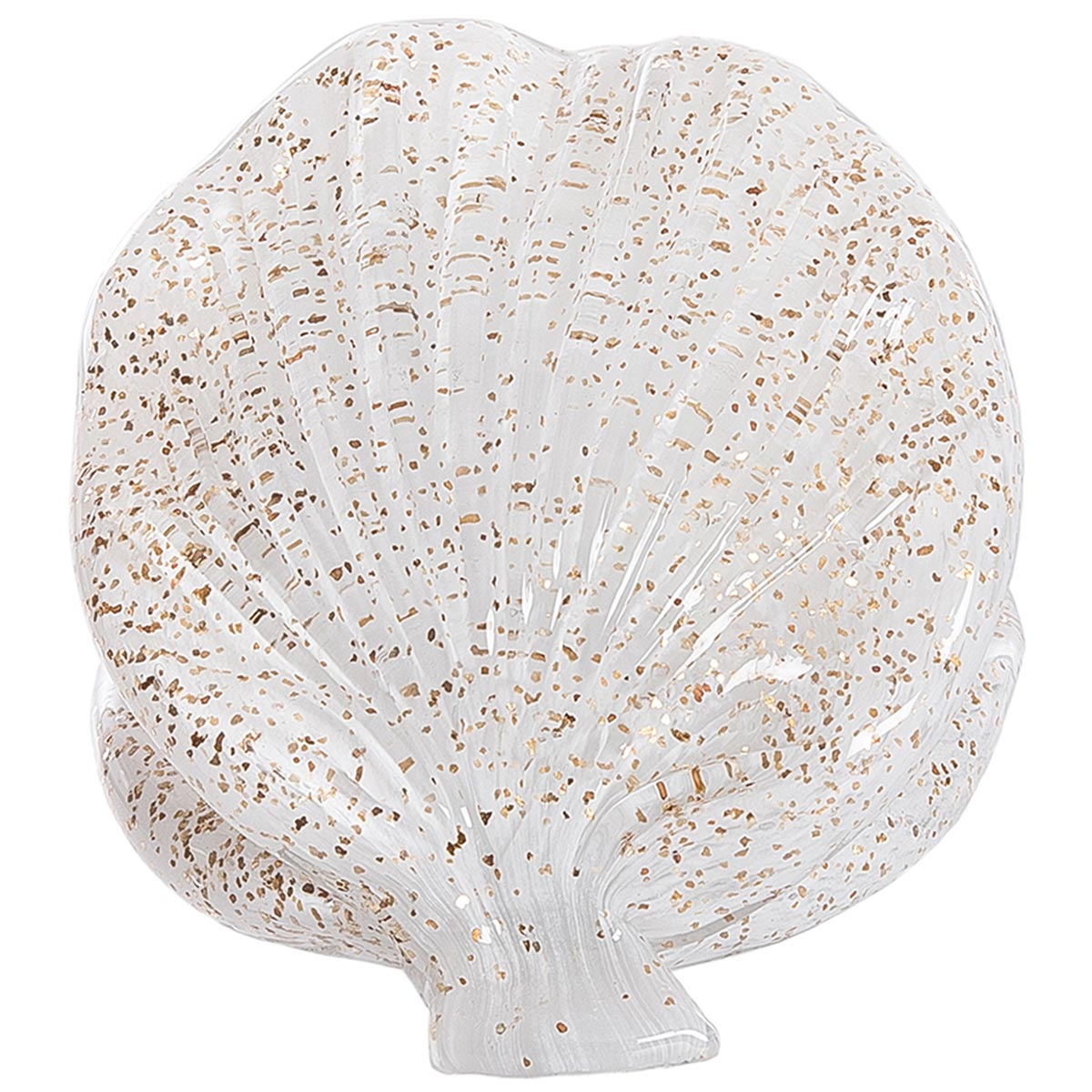 Glass Clamshell - Gold Fleck