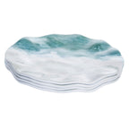 Shoreline Waves Salad Plates - Set of 4