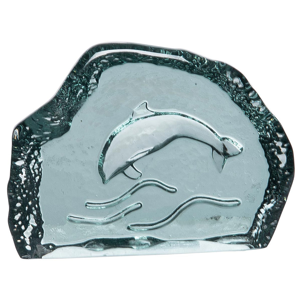 Coastal Etched Glass Figurine - Dolphin