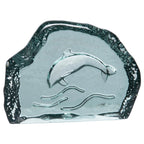 Coastal Etched Glass Figurine - Dolphin