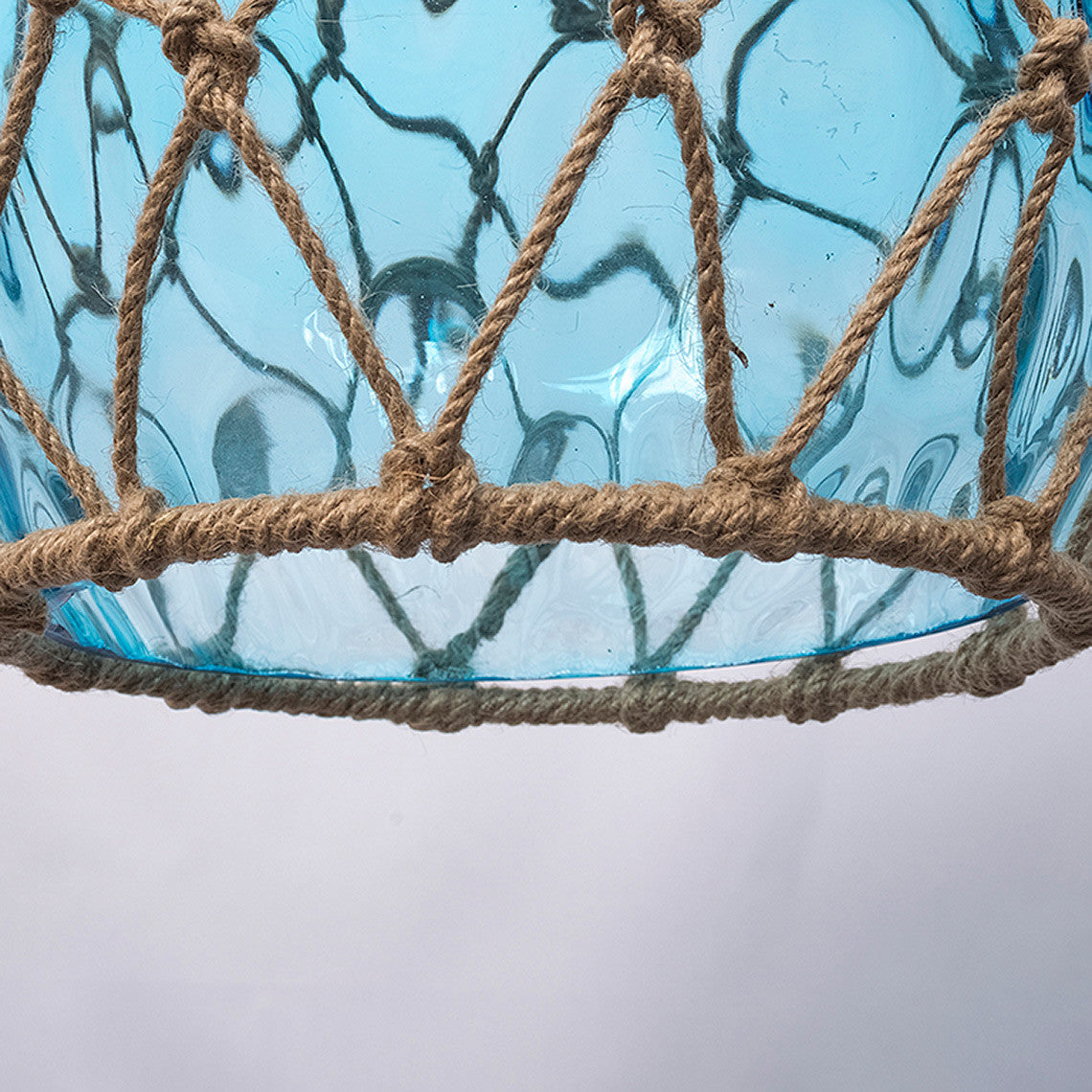 Blue Glass Buoy Pendant Light