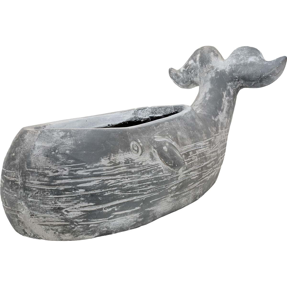 Weathered Whale Planter