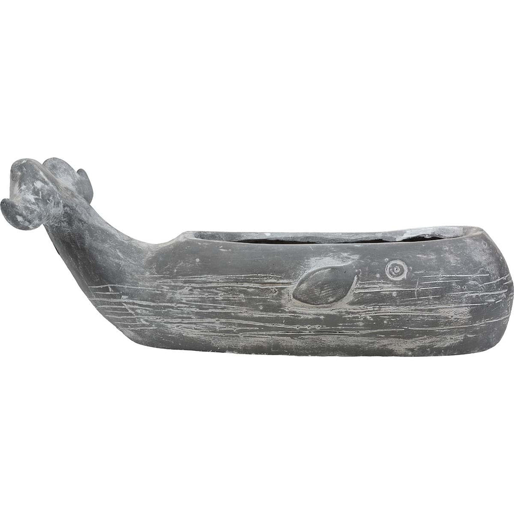 Weathered Whale Planter