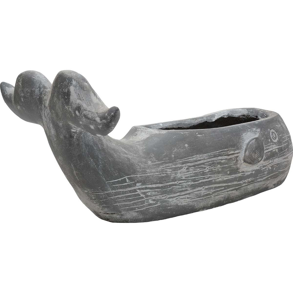 Weathered Whale Planter