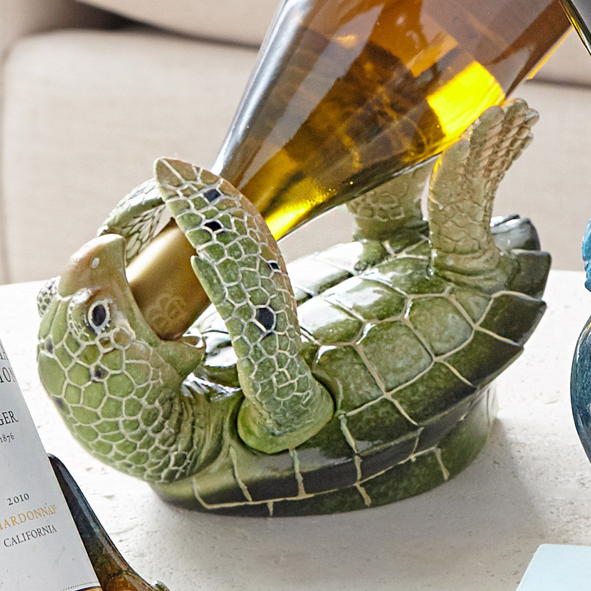 Sea Turtle Wine Bottle Holder - SALE - OUT OF STOCK UNTIL 08/11/2026