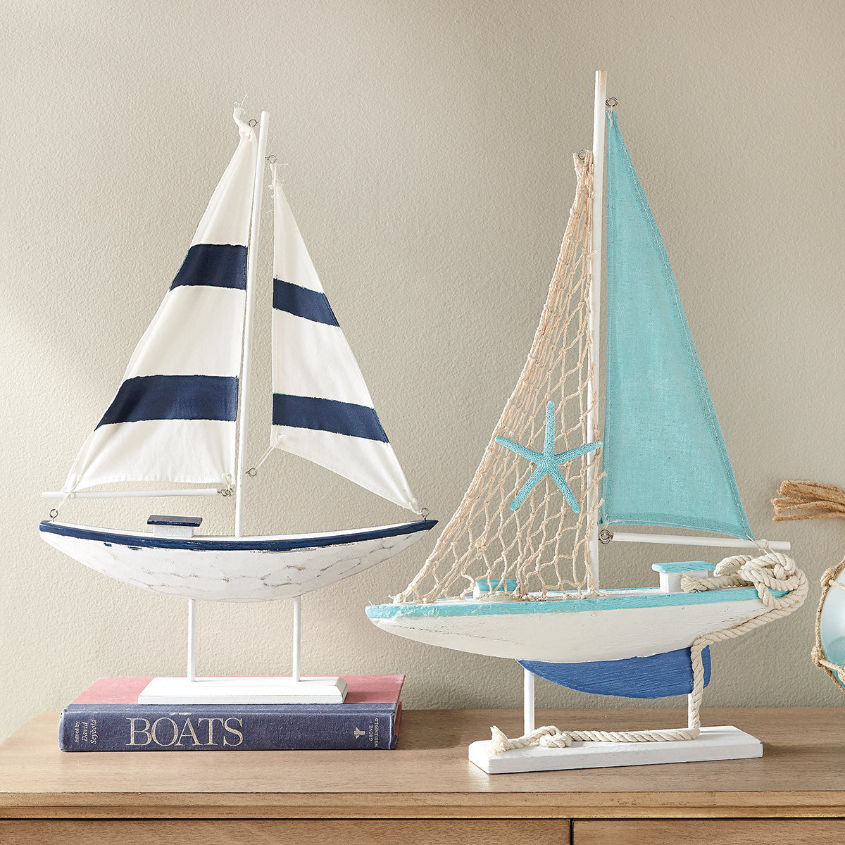 Coastal Treasures Sailboat Tabletop Model