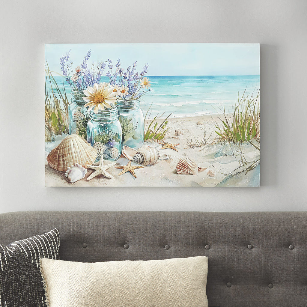 Seaside Blooms Canvas Wall Art