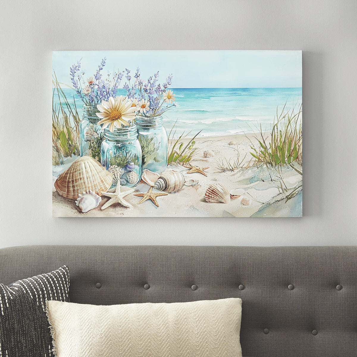 Seaside Blooms Canvas Wall Art