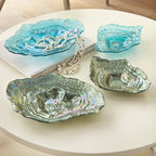 Pearl Tide Blue Oyster Plate - Medium