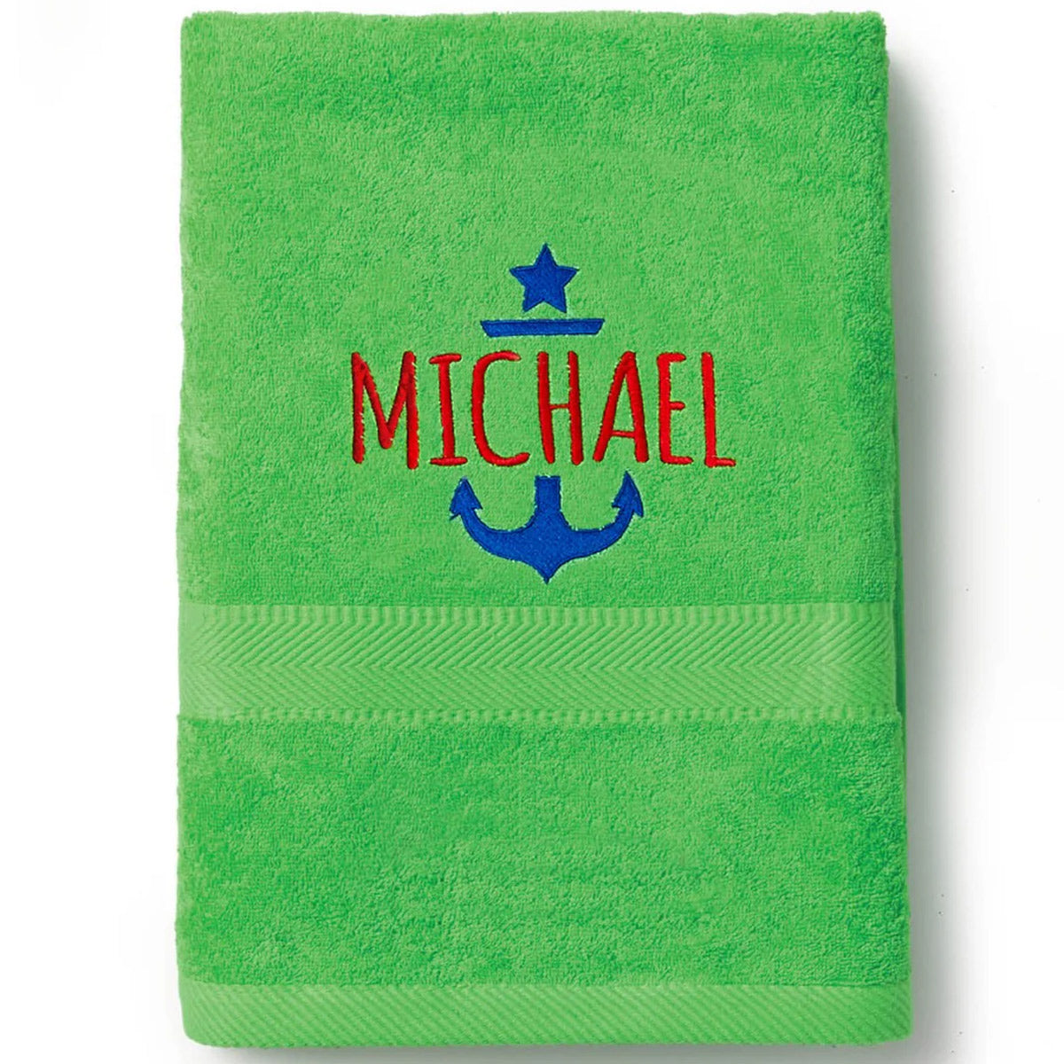 Nautical Anchor Personalized Beach Towel