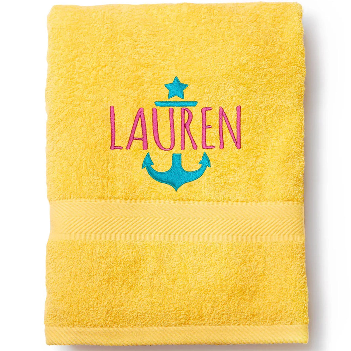 Nautical Anchor Personalized Beach Towel
