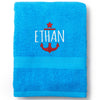 Nautical Anchor Personalized Beach Towel