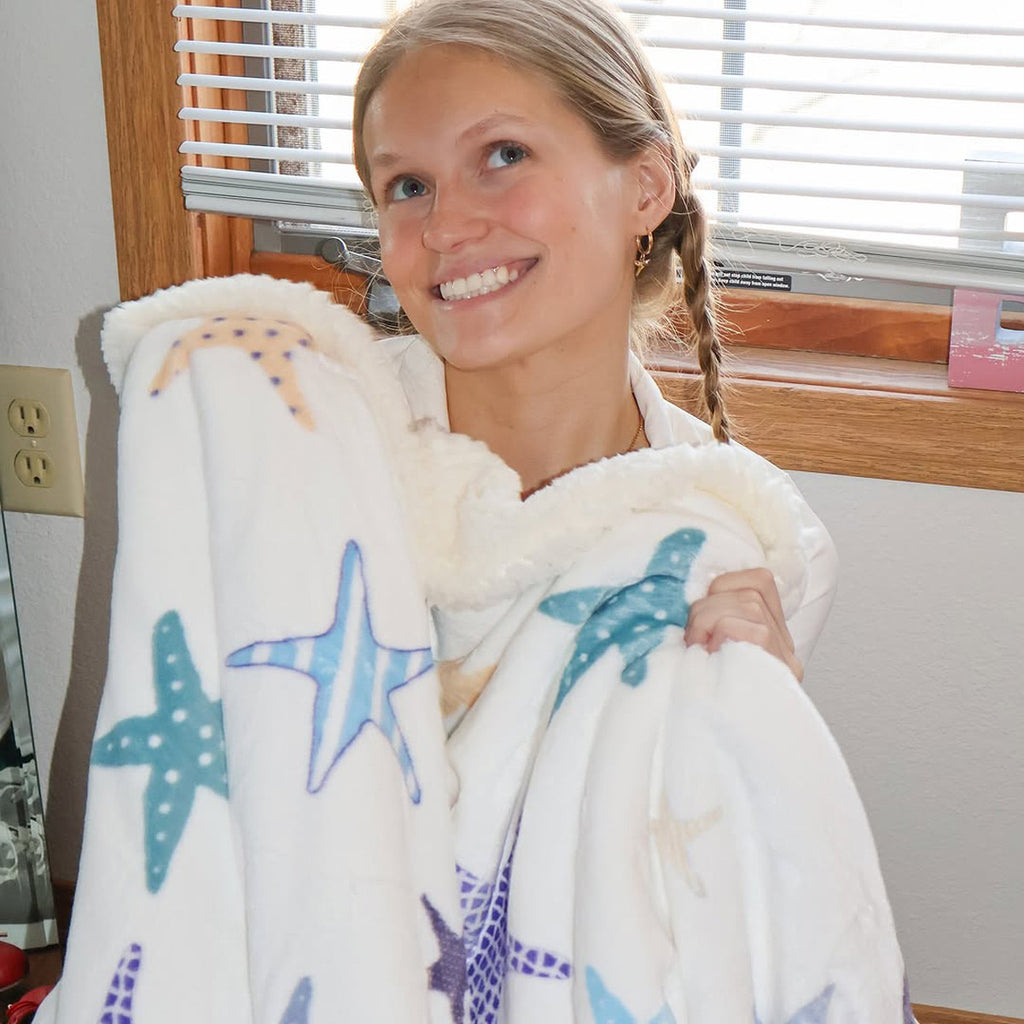 Starfish Sherpa Throw