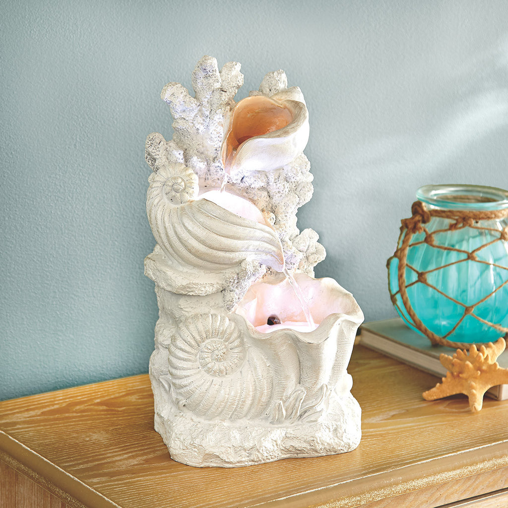 Seashell Elegance Illuminated Fountain