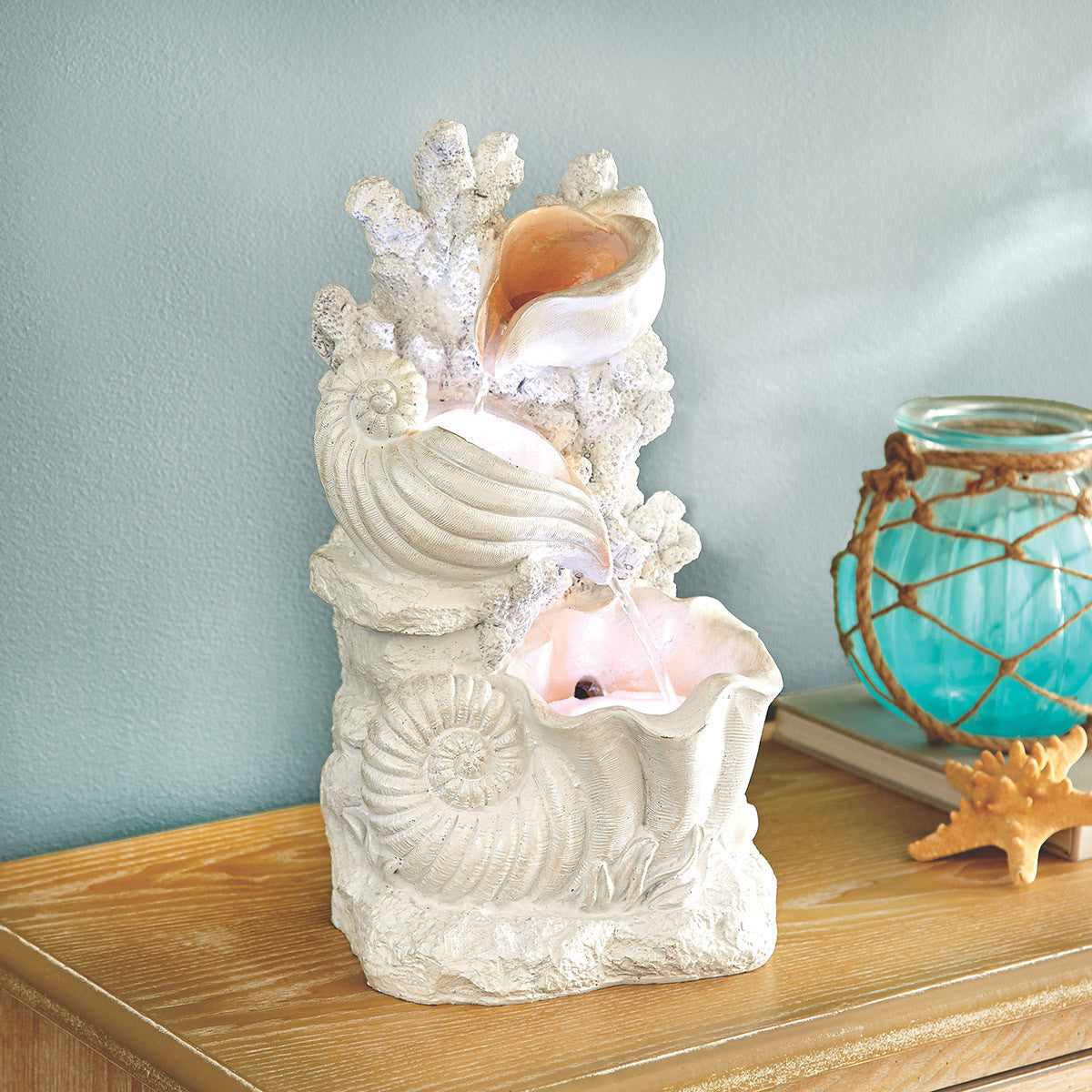 Seashell Elegance Illuminated Fountain