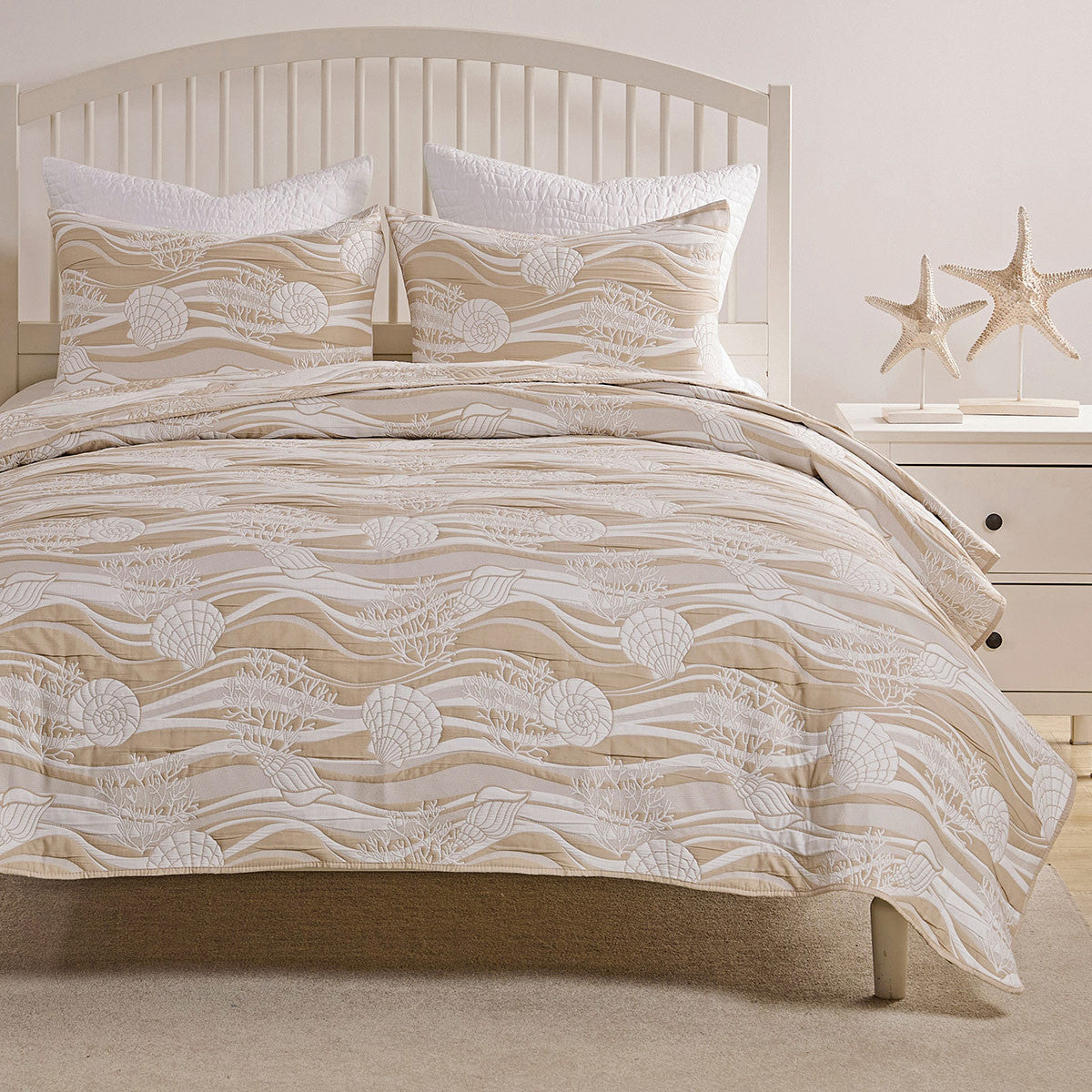 Ocean Drift Sand Quilt Bed Set - Full/Queen
